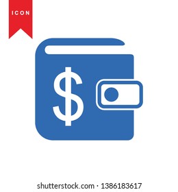 wallet icon vector illustration. - Vector