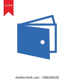 wallet icon vector illustration. - Vector