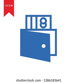 wallet icon vector illustration. - Vector