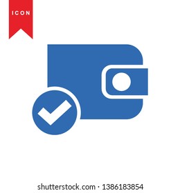 wallet icon vector illustration. - Vector