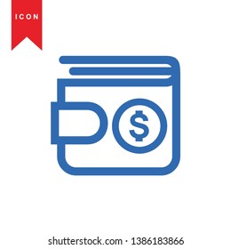 wallet icon vector illustration. - Vector
