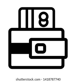 wallet icon vector illustration. - Vector