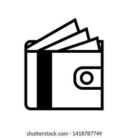 wallet icon vector illustration. - Vector