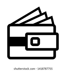 wallet icon vector illustration. - Vector