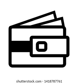 wallet icon vector illustration. - Vector