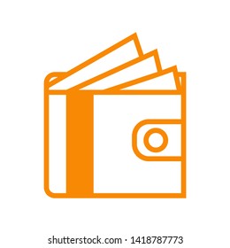 wallet icon vector illustration. - Vector