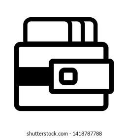 wallet icon vector illustration. - Vector