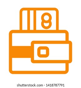 wallet icon vector illustration. - Vector