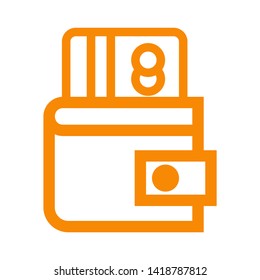 wallet icon vector illustration. - Vector
