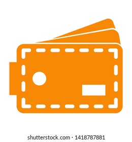 wallet icon vector illustration. - Vector