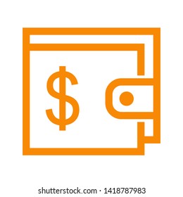 wallet icon vector illustration. - Vector