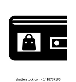 wallet icon vector illustration. - Vector