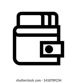 wallet icon vector illustration. - Vector