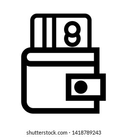 wallet icon vector illustration. - Vector