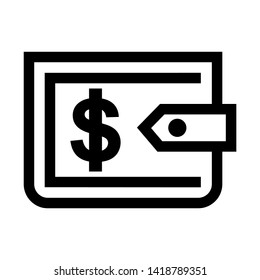 wallet icon vector illustration. - Vector