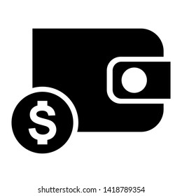 wallet icon vector illustration. - Vector