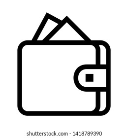 wallet icon vector illustration. - Vector