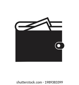 Wallet icon in vector illustration.