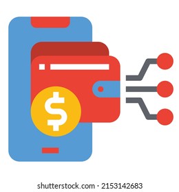 Wallet icon Vector Illustration .