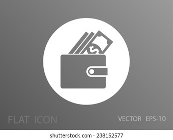 Icono de cartera, ilustración vectorial