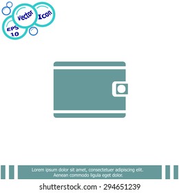 Wallet icon, vector illustration