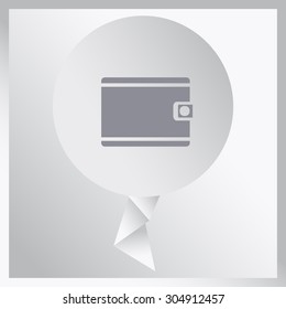 Wallet icon, vector illustration