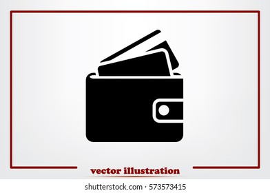 wallet icon vector illustration.