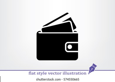 wallet icon vector illustration.