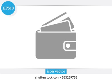 wallet icon vector illustration.