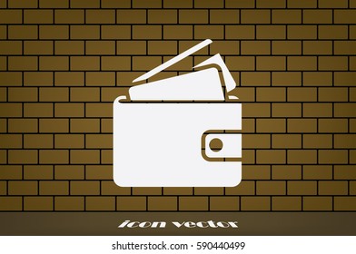 wallet icon vector illustration.