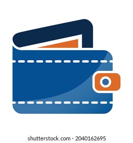 Plantilla de diseño de ilustración de vectores de icono de cartera.