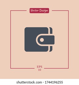 icono de cartera. Ilustración del vector EPS 10.