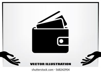 wallet icon vector illustration EPS 10