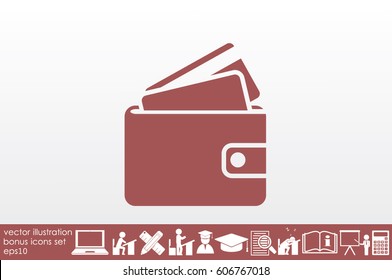 wallet icon vector illustration EPS 10