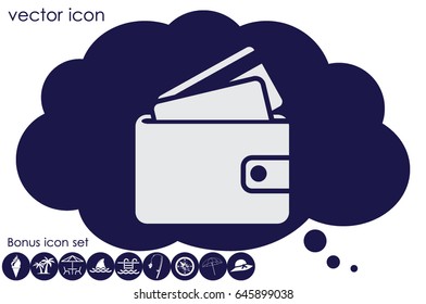 wallet icon vector illustration EPS 10