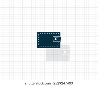 ícone de wallet. ilustração de vetor. Estilo de design plano