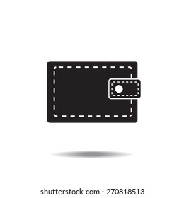 wallet icon. vector illustration. Flat design style