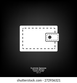 wallet icon. vector illustration. Flat design style