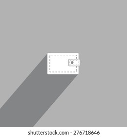 wallet icon. vector illustration. Flat design style