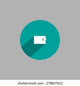 wallet icon. vector illustration. Flat design style