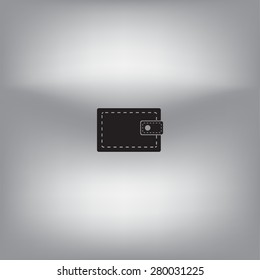 wallet icon. vector illustration. Flat design style