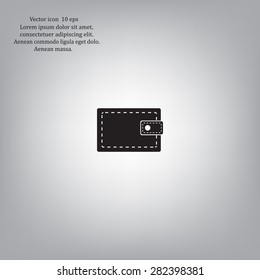 wallet icon. vector illustration. Flat design style