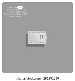 wallet icon. vector illustration. Flat design style