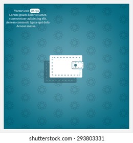 wallet icon. vector illustration. Flat design style