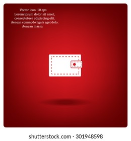 wallet icon. vector illustration. Flat design style