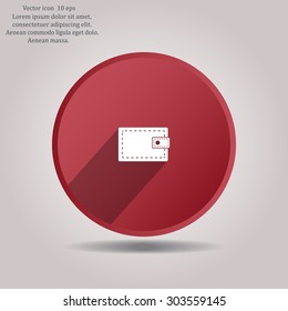wallet icon. vector illustration. Flat design style
