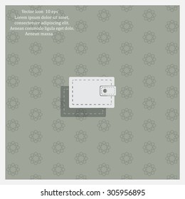 wallet icon. vector illustration. Flat design style