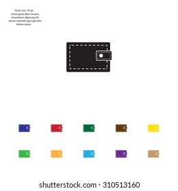 wallet icon. vector illustration. Flat design style