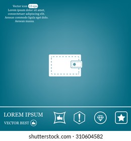 wallet icon. vector illustration. Flat design style