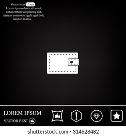 wallet icon. vector illustration. Flat design style